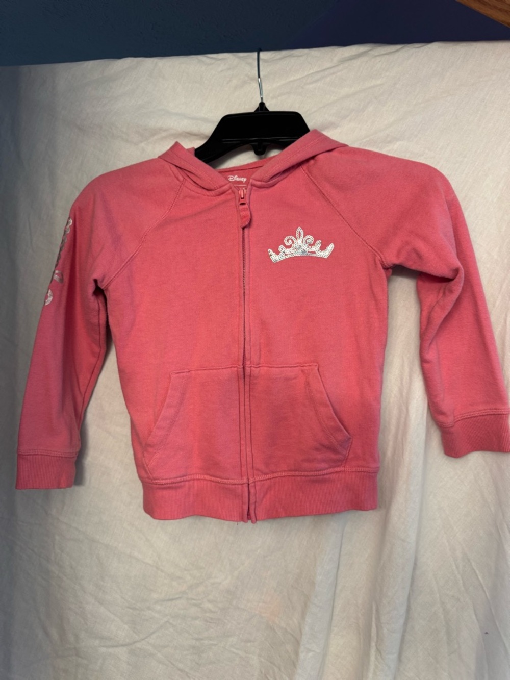 jumping beans Pink Zip-Up Hoodie with Crown Detail Disney Princess